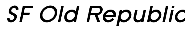 SF Old Republic font preview